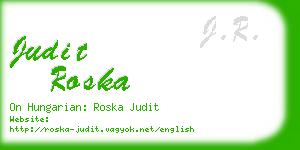 judit roska business card